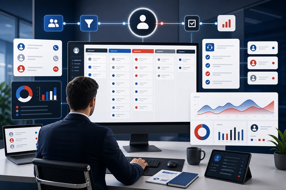 CRM-воронка, скрипты и контроль отдела продаж для услуги Трафик 108